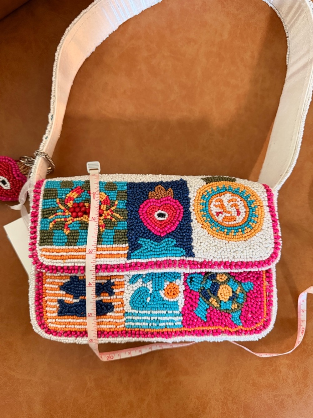 Viral TJ Maxx Beaded Crab Evil Eye Bag Made in India Colorful TikTok Trend Purse - Picture 12 of 15